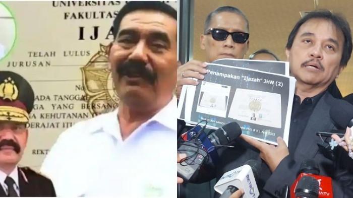 SOSOK SISWANDI - (kanan) Pakar Telematika Roy Suryo tiba di Bareskrim Polri menghadiri gelar perkara khusus terkait dengan dugaan ijazah palsu Presiden ke-7 RI Joko Widodo (Jokowi), Rabu (9/7/2025).Sosok Brigjen Pol (Purn) Siswandi mendadak jadi sorotan setelah menantang Roy Suryo untuk sumpah pocong mengenai keaslian ijazah Presiden Jokowi.