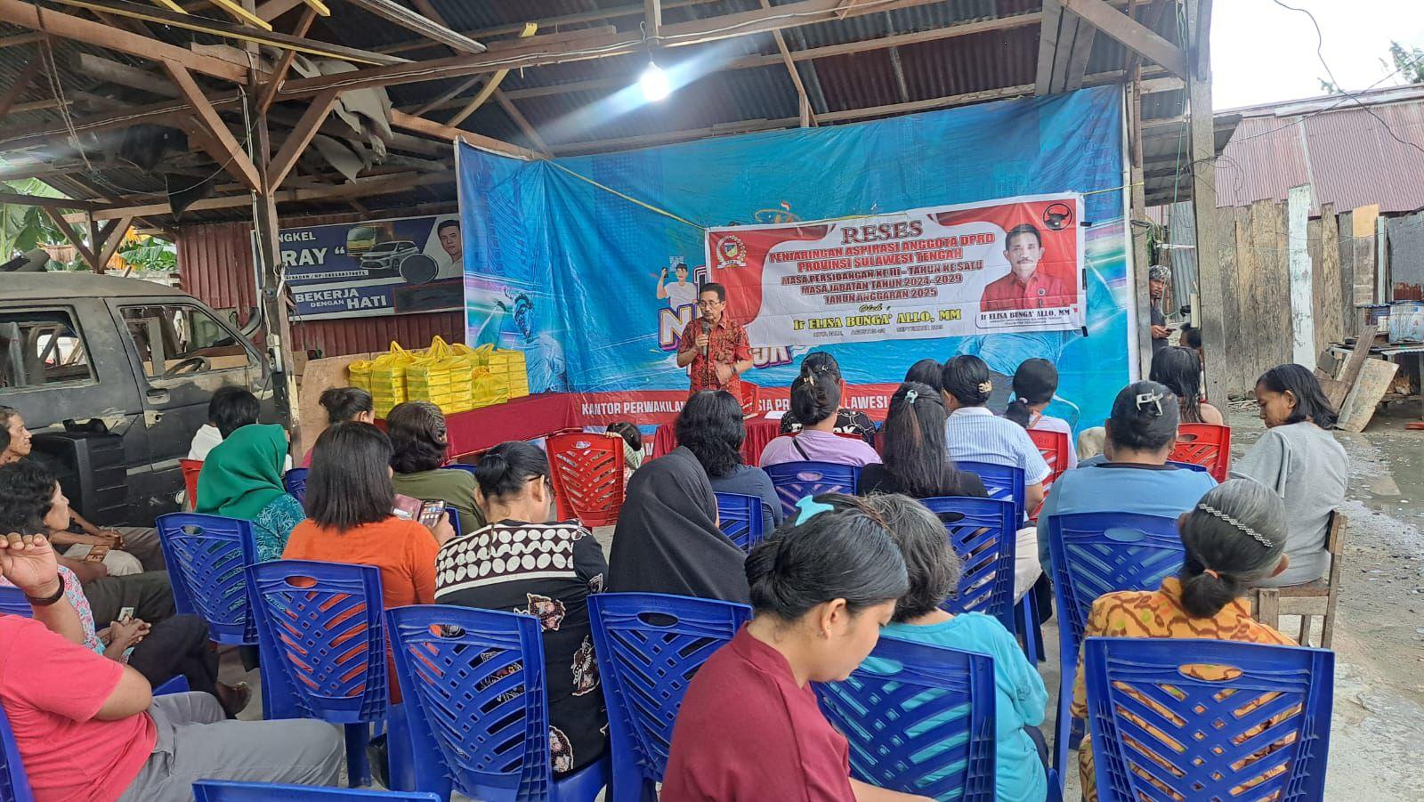 Reses di Kota Palu, Legislator PDIP Elisa Bunga Allo Dengar Keluhan Warga Nunu Soal MCK dan UMKM