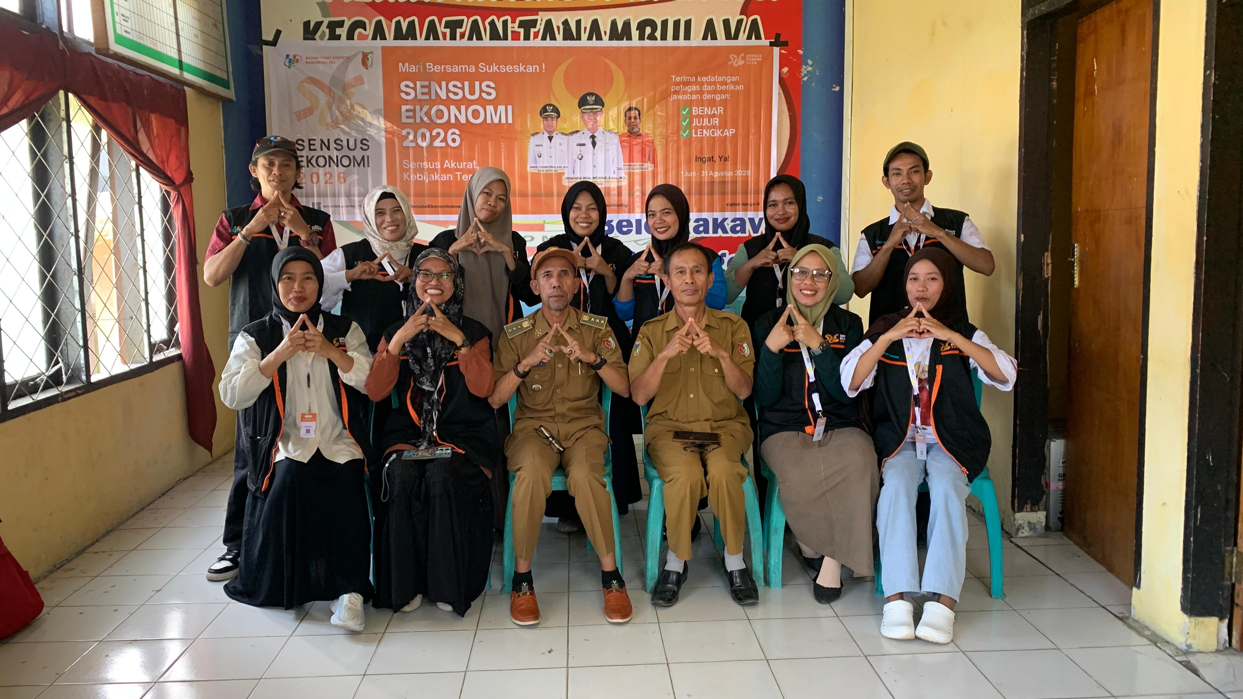 Camat Tanambulava Lepas Tim Sensus Ekonomi 2026, Dorong Penguatan Satu Data Sigi