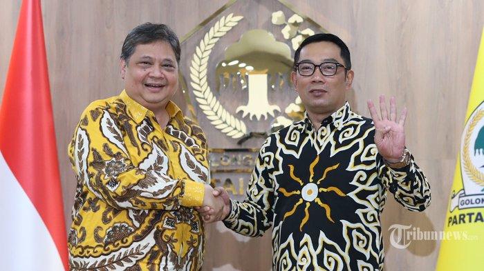Ridwan Kamil Berpotensi Jadi Cawapres Ganjar Pranowo, Begini Respon Airlangga Hartarto