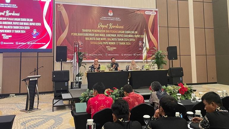 KPU Sulteng Rakor Pungut Hitung Dalam Tahap Pilkada 2024, diikuti 177 PPK