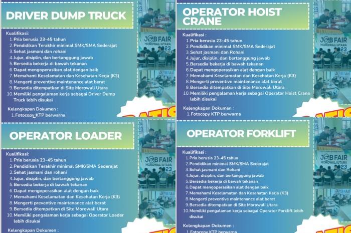 PT GNI Buka 4 Lowongan Kerja Sulteng Posisi Operator Industri Tambang, Berikut Syarat Daftar