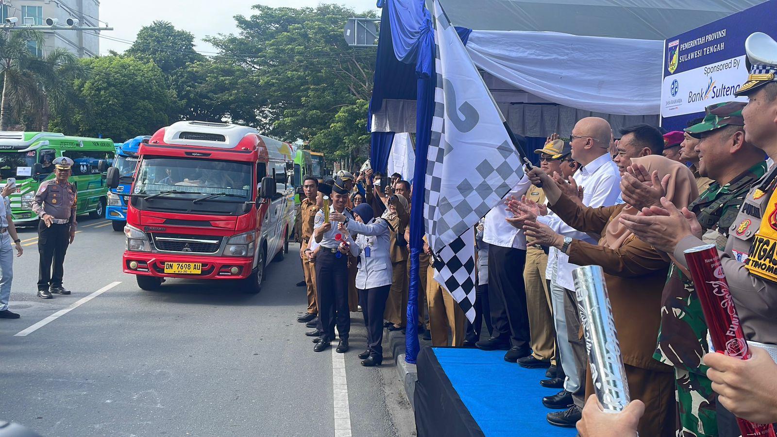 Pemprov Sulteng Lepas 870 Peserta Berani Mudik Gratis Via Jalur Darat