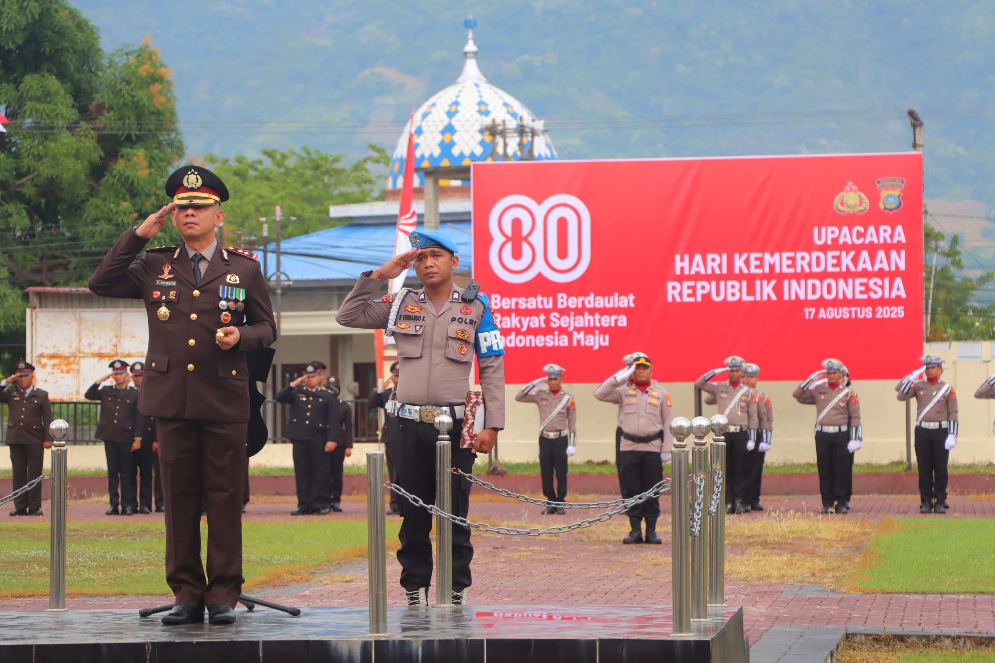 HUT RI ke-80, Polres Sigi Teguhkan Komitmen sebagai Garda Terdepan Pengayom Rakya