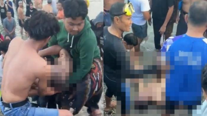 BREAKINGNEWS: Pria Tewas Tenggelam saat Berenang di Pantai Kampung Nelayan Palu