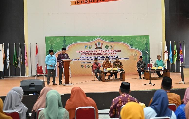 Gubernur Lantik Dewan Hakim MTQ XXX Tingkat Provinsi Sulteng 2024 di Kota Palu