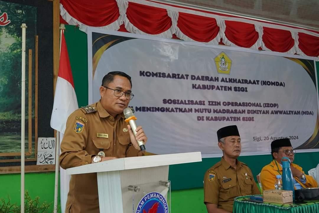 Optimalkan Pendidikan Agama, Wabup Sigi Resmikan Bimtek IZOP dan EMIS serta Insentif Guru Alkhairaat