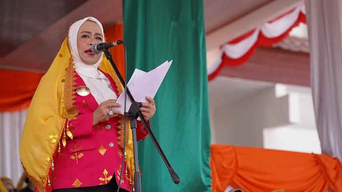 Upacara HUT ke-46 Kota Palu, Novalina Imbau Masyarakat Tidak Golput di Pilkada