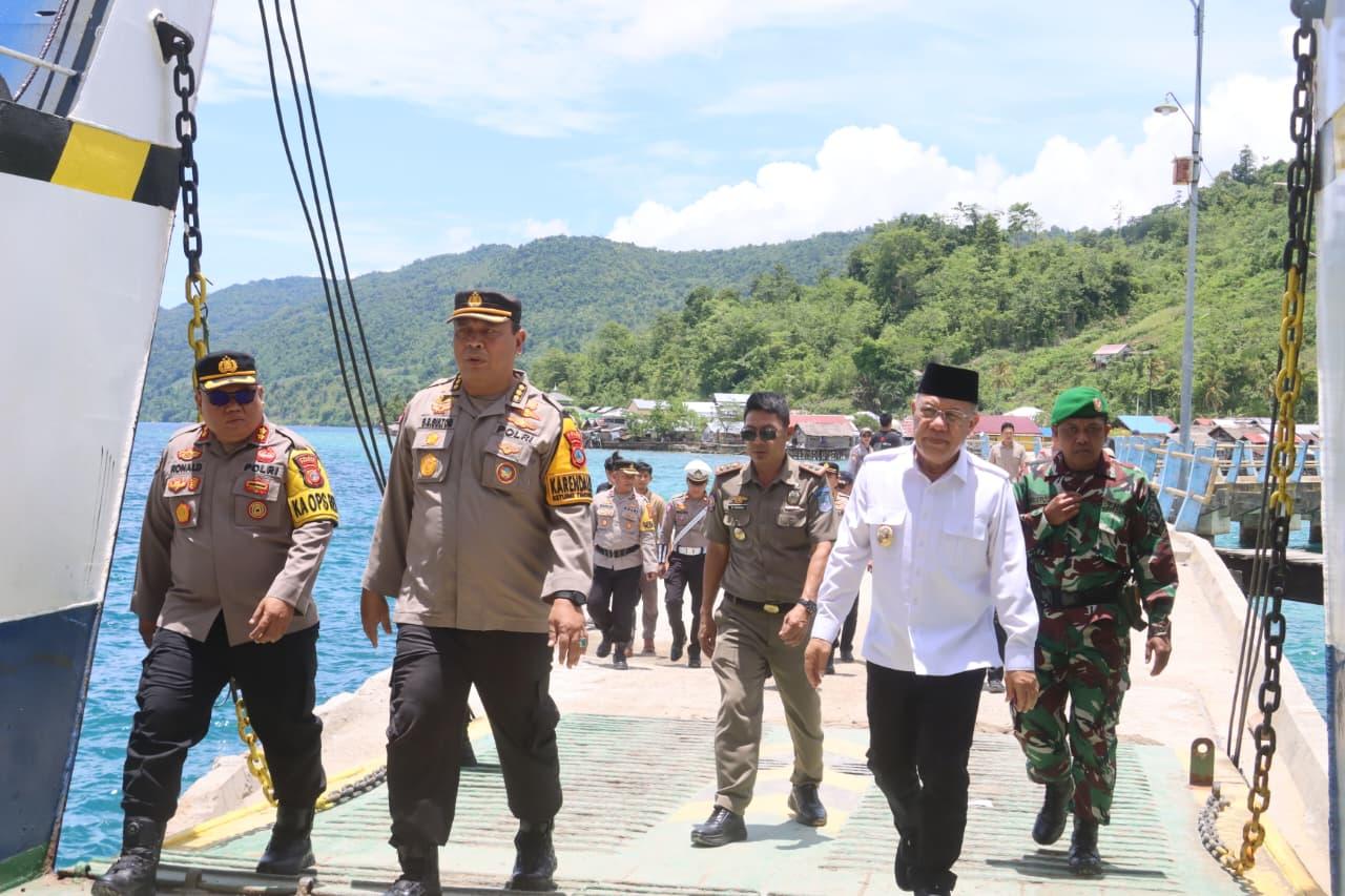 PJU Polda Sulteng Cek Pos Pengamanan dan Pos Pelayanan Jelang Arus Mudik