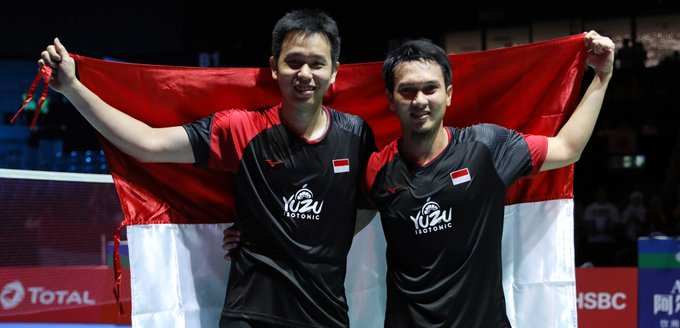 Hasil Hong Kong Open 2019: Tumbangkan Duo Menara, Ahsan/Hendra ke Final