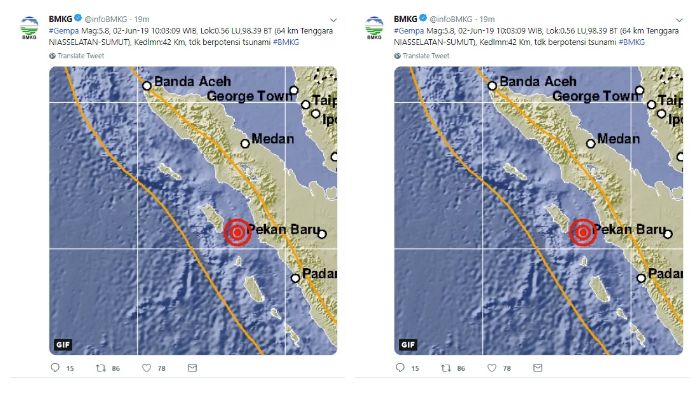 BMKG Catat Gempa Bumi Magnitudo 5,8 Guncang Nias Selatan Sumatera Utara, Tidak Berpotensi Tsunami