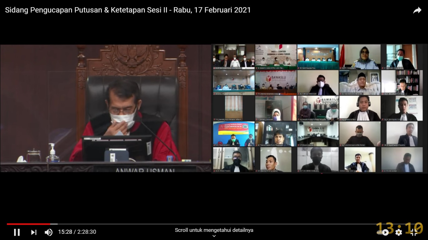 Pilkada Palu, Gugatan Hidayat-Habsa Tidak Dapat Diterima MK