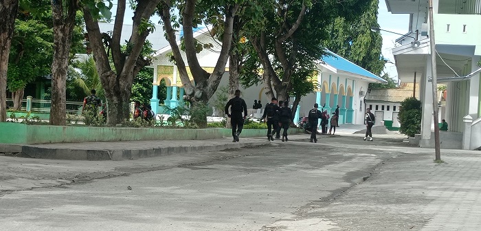 Jelang Kedatangan Wapres Maruf Amin, Pasukan Bersenjata Lengkap Bersiaga di Kawasan Alkhairaat Palu