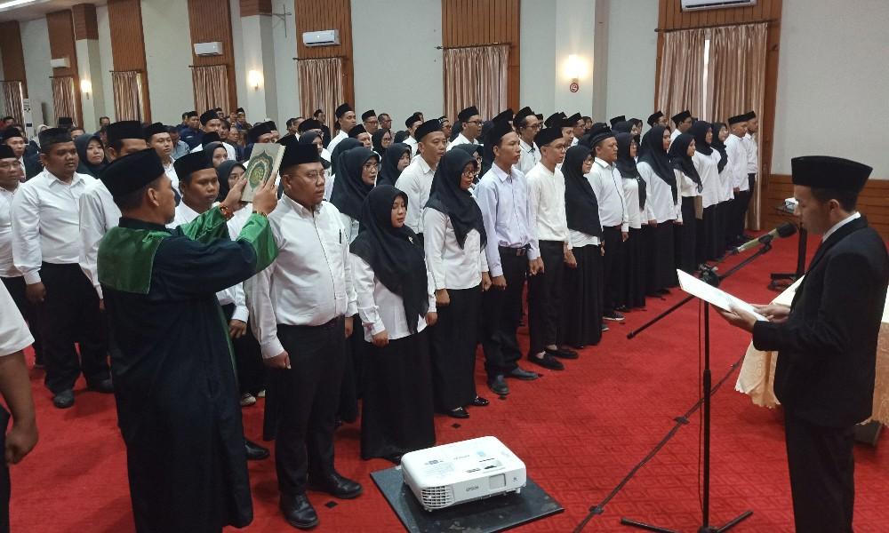 Pesan Ketua KPU Kota Pekalongan ke 81 PPS yang Baru Dilantik: Langsung Sesuaikan Tahapan