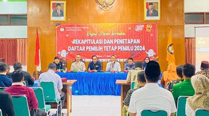 KPU Kabupaten Tegal Tetapkan DPT Pemilu 2024 Sebanyak 1.242.454 Pemilih