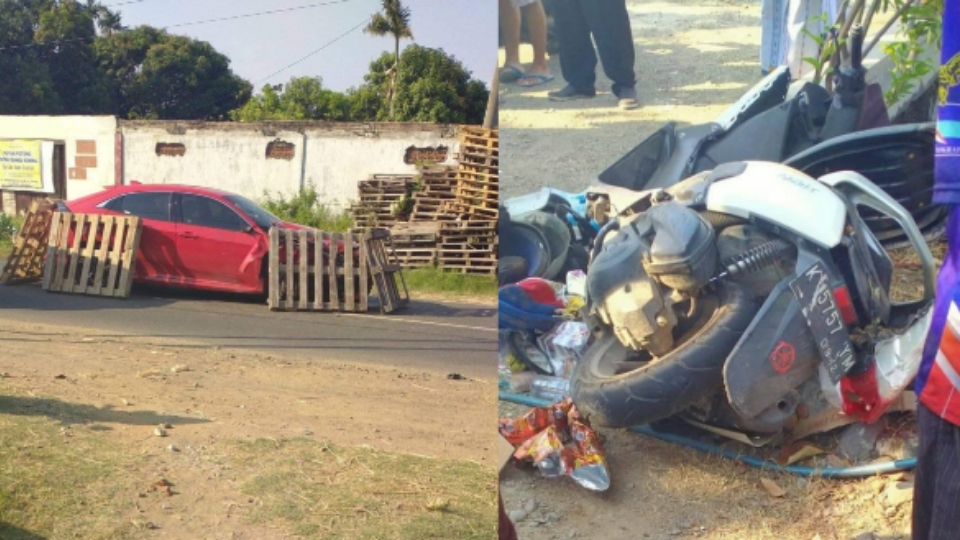 Honda Civic Seruduk N Max dan Supra di Pati, Lima Orang Patah Kaki