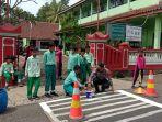 Tekan Angka Kecelakaan, Siswa SD Negeri Regunung 1 Kabupaten Semarang Buat Zebra Cross