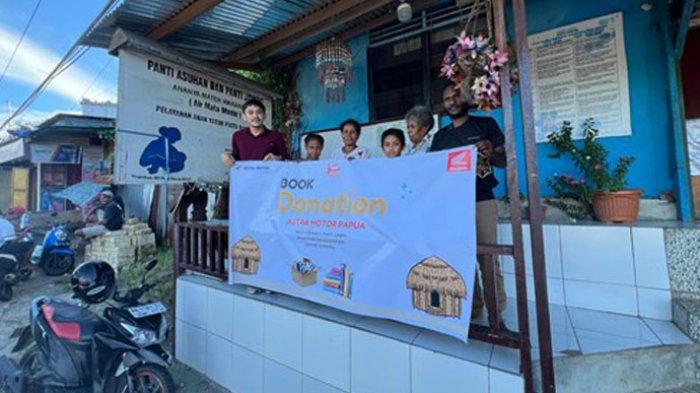 Astra Motor Papua Berbagi Buku Bekas Layak Baca ke Panti Asuhan