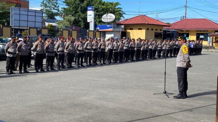 Polisi Mimika Gelar Apel OMPC dan Doa Bersama Sukseskan Pilkada Aman