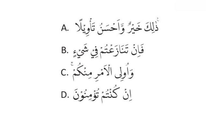 SOAL PENDIDIKAN AGAMA ISLAM - Tangkapan layar gambar soal Pendidikan Agama Islam dan Budi Pekerti Kelas 7, Rajin Berlatih No 2 halaman 21.