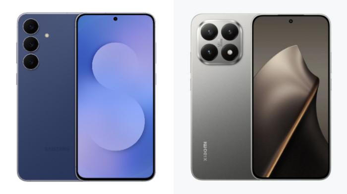 PERBANDINGAN HP - Tangkapan layar tampilan HP Samsung Galaxy S25 FE dan Xiaomi 15T yang diambil dari website Samsung.com dan Mi.co.id, Selasa (7/10/2025).