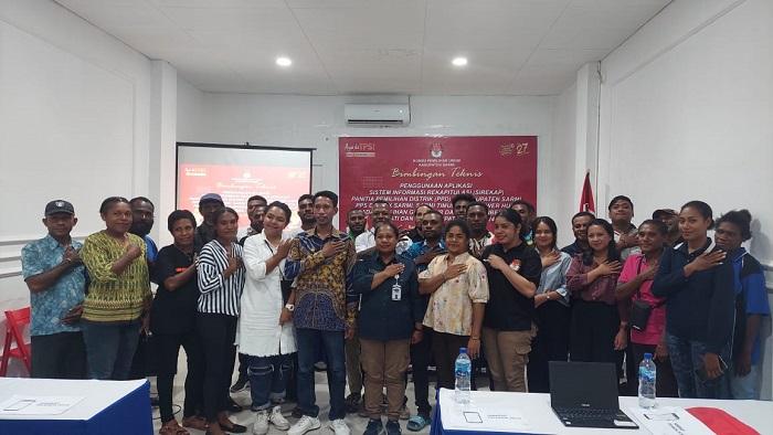Persiapan Pemilu 2024, KPU Sarmi Gelar Bimbtek Aplikasi Sirekap Bagi PPD dan PPS