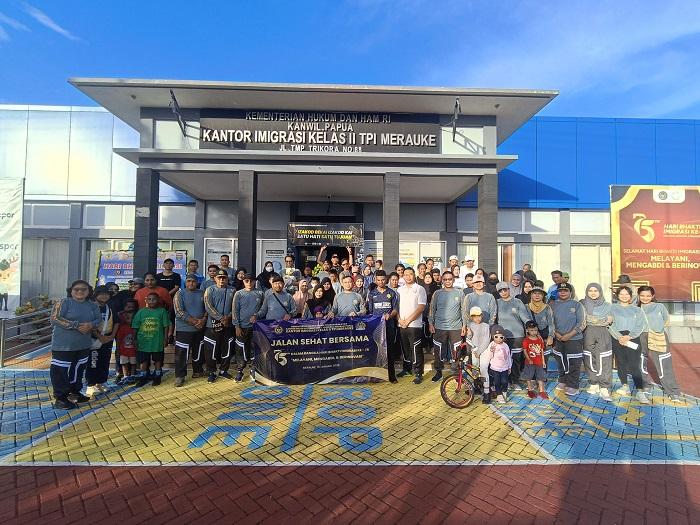Jalan Santai dan Berbagai Lomba Seru Warnai Hari Bhakti Imigrasi ke-75 di Merauke