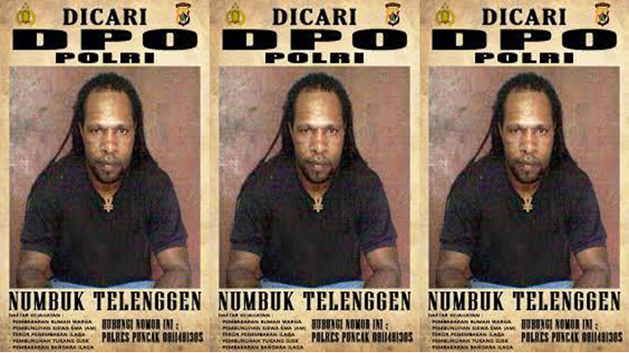 Berstatus DPO, Numbuk Talenggen Diduga Terlibat Kontak Tembak Kontra TNI di Puncak Papua Tengah