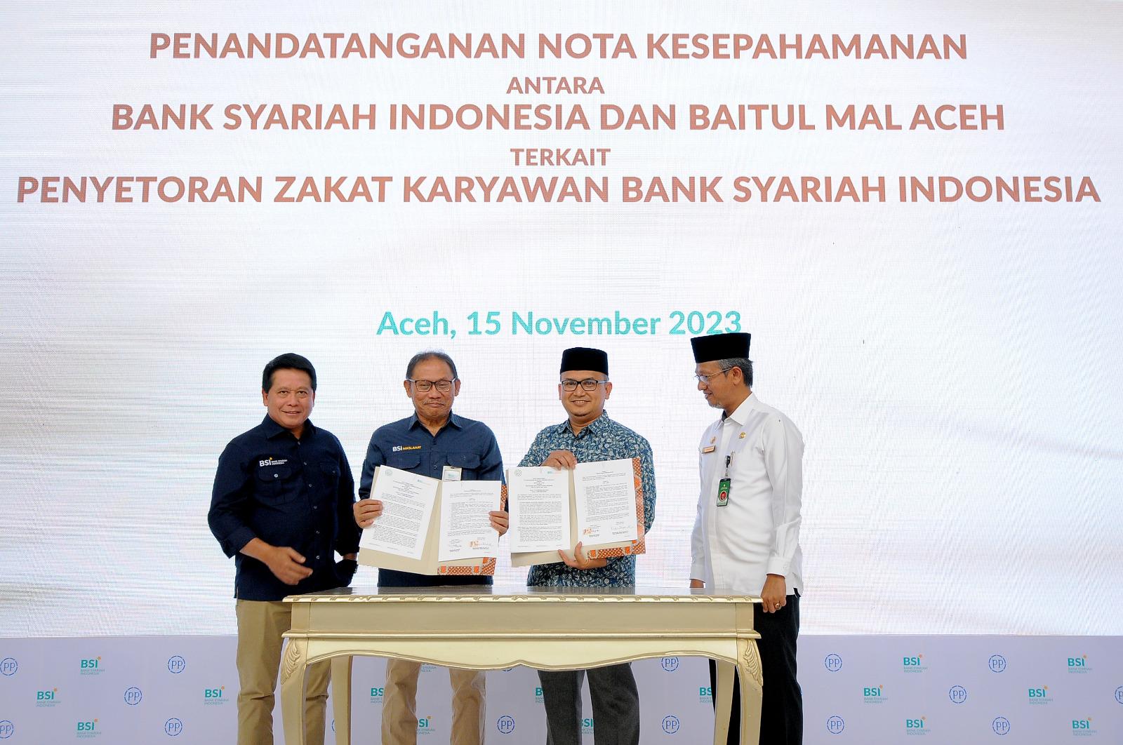 Perkuat Ekosistem Ziswaf di Aceh, BSI Jalin Kerja Sama dengan Baitul Mal Aceh
