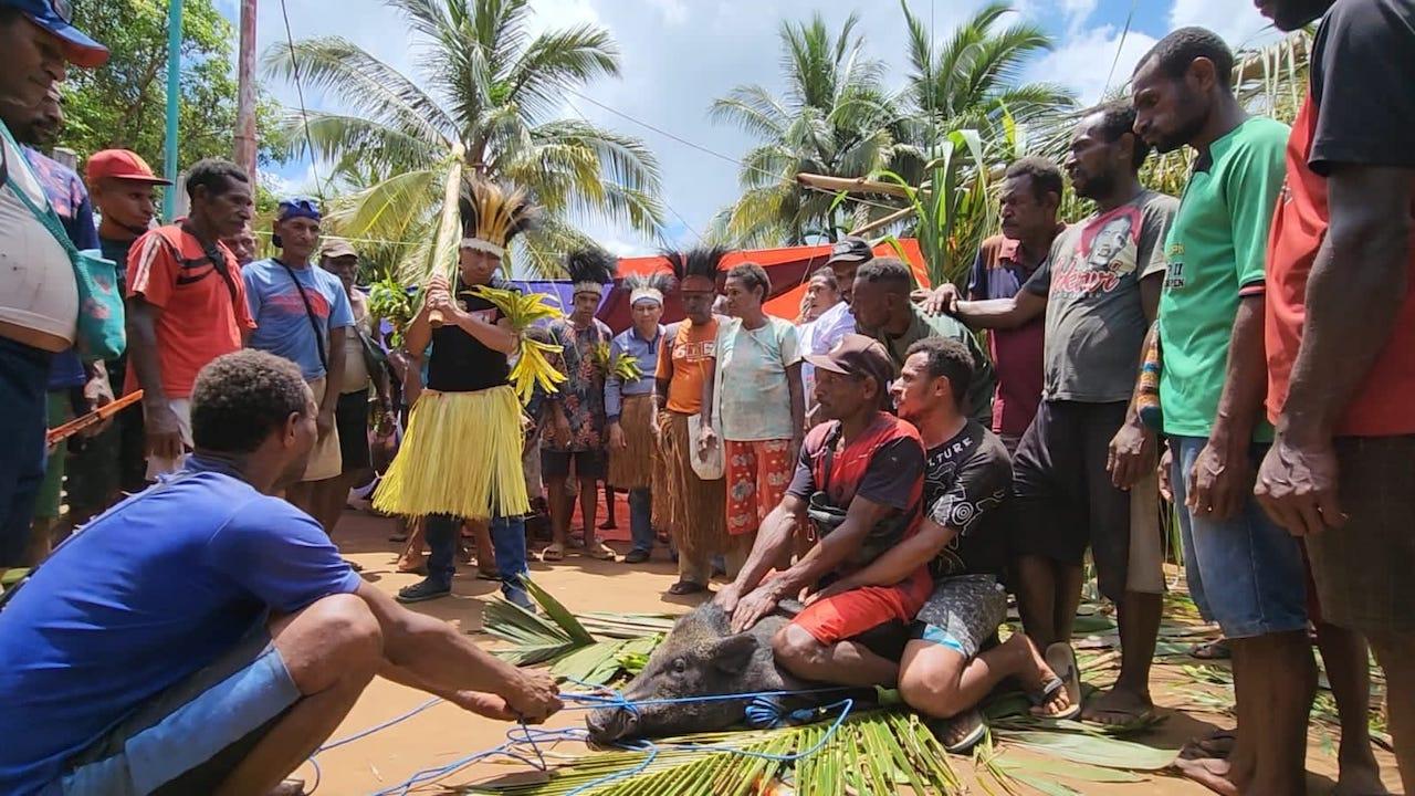Lakukan Ritual Adat di Kampung Koa, Hendrikus Mahuse Minta Restu Leluhur Suku Marind