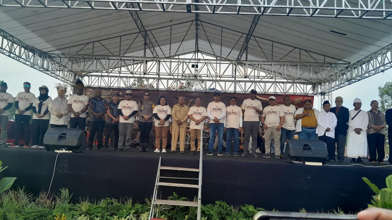 Pesan Rosina Kebubun saat KPU Kabupaten Merauke Gelar Deklarasi Damai di Monumen Kapsul Waktu