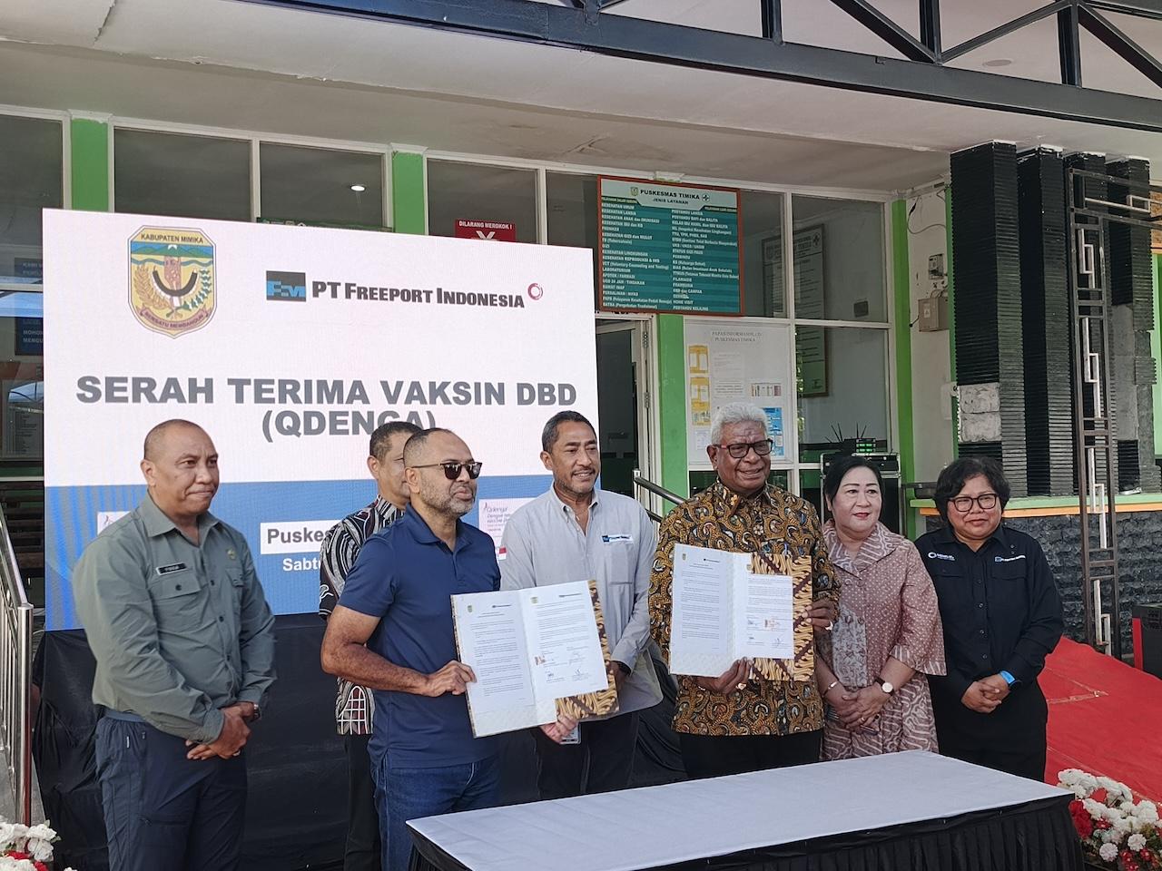 PT Freeport Indonesia Sumbang 6.000 Dosis Vaksin Demam Berdarah Dengue ke Dinkes Mimika