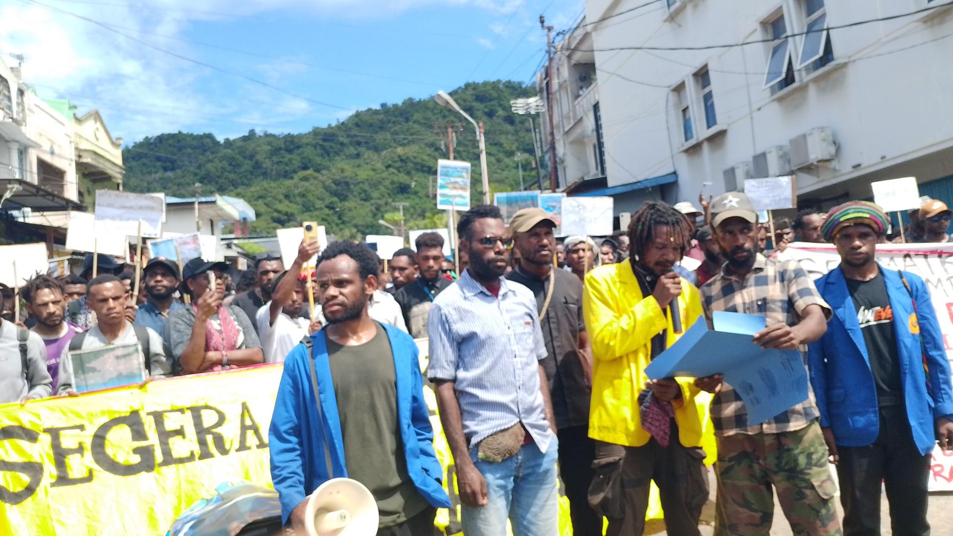 Tolak Tambang di Raja Ampat, Dua Aliansi Mahasiswa Papua Gelar Demonstrasi di Jayapura Papua 