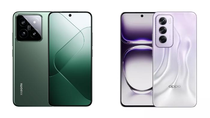 Perbandingan Spek dan Harga HP Xiaomi 14 dengan Oppo Reno12 Pro 5G