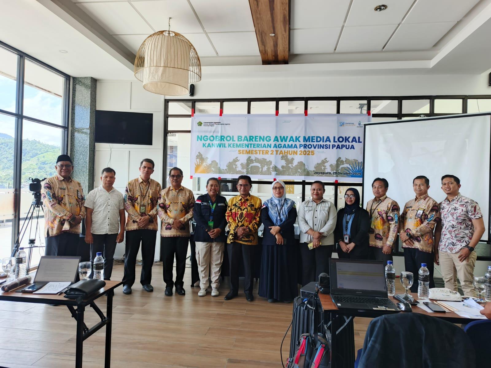 ‎Kakanwil Kemenag Papua Dorong Kolaborasi Pers Bangun Moderasi dan Kepercayaan Publik