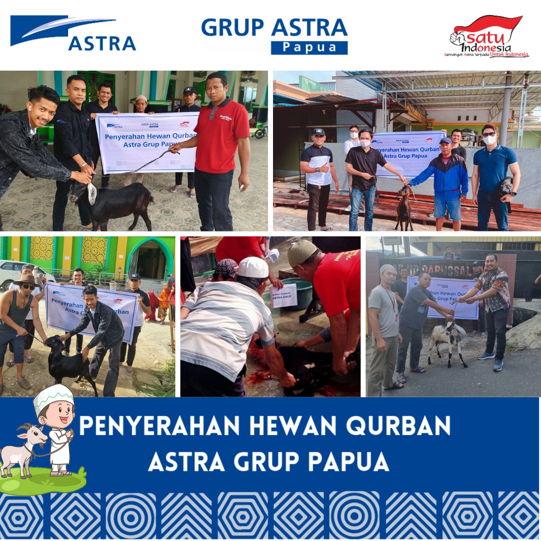 Wujud Kepedulian kepada Masyarakat, Astra Grup Papua Salurkan Hewan Kurban