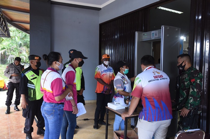 Puluhan Personel Lakukan Pengamanan di Cabor Angkat Besi PON XX Papua