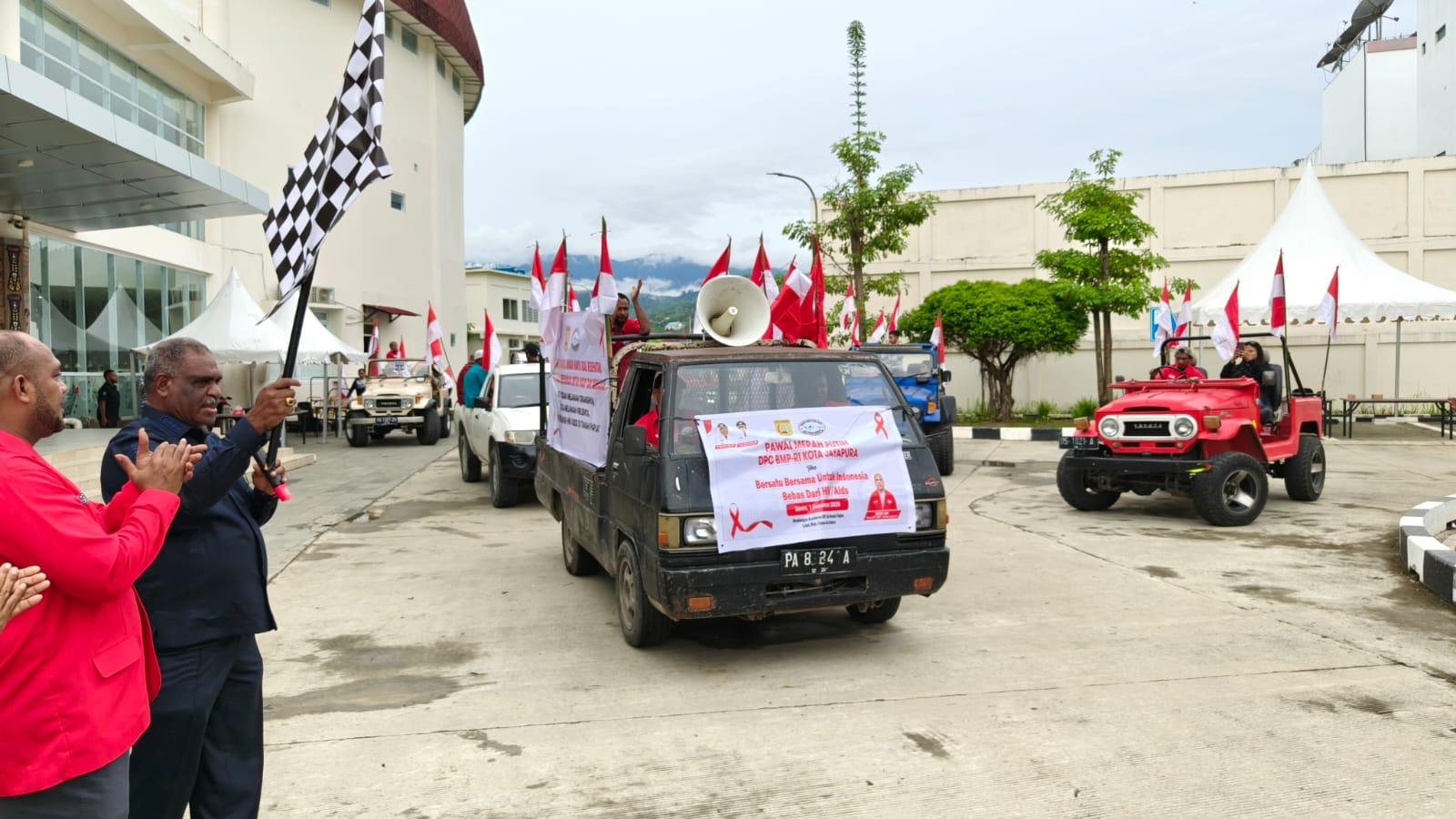 Pawai Akbar BMP Jayapura Serukan Perang Melawan 1.200 Kasus HIV/AIDS