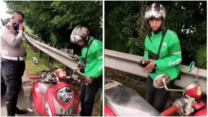 Viral Video Ojol Kesasar Masuk Jalan Tol saat Antar Orderan, Ini Jawabannya saat Dihentikan Petugas