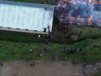 OTK Bakar Gedung Bekas SMA di Kabupaten Nduga Papua Pegunungan