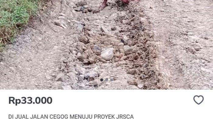 Viral Unggahan Jalan Rusak di Pandeglang Dijual Rp 33 Ribu di e-Commerce, Ini Kata sang Pengunggah