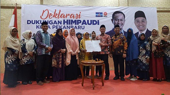 Bakal Calon Wako Agung-Markarius Dapat Dukungan dari Himpaudi untuk Pilwako Pekanbaru