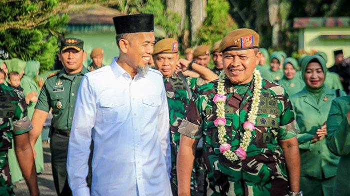 Tepung Tawar dan Kompang Sambut Kunjungan Danpussenarhanud di Dumai, Wako Ucap Selamat Datang