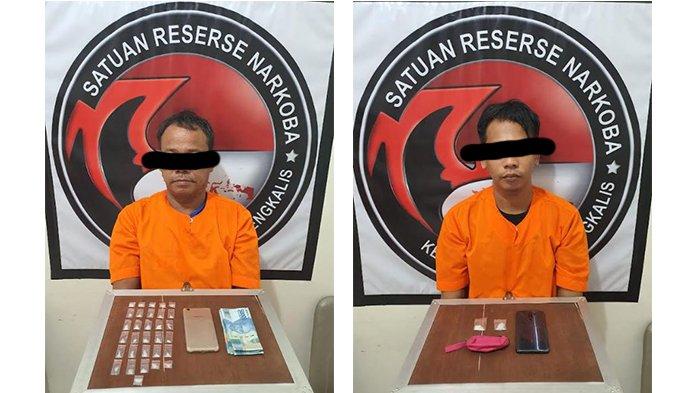 Meresahkan Warga, Dua Tersangka Pengedar Narkoba Diringkus Satres Narkoba Polres Bengkalis
