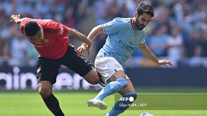 Skor Final Piala FA Man City vs Man United di Babak Pertama , Ilkay Gundogan bikin Gol Cepat