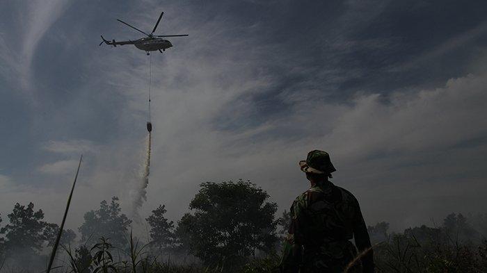 Karhutla Meluas di Dua Daerah di Riau, Tiga Unit Heli Water Bombing Dikerahkan ke Lokasi
