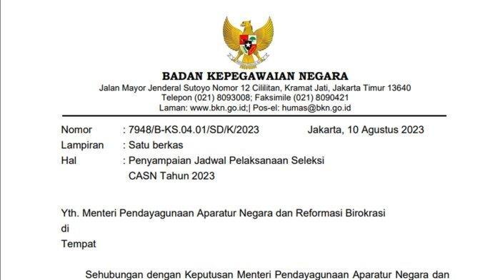 Resmi, Jadwal Pendaftaran CPNS 2023 dan PPPK Dimulai 17 September, Cek Pengumuman dari BKN