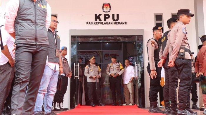 Polres Kepulauan Meranti Turunkan Ratusan Personel Selama Proses Pendaftaran Pilkada 2024
