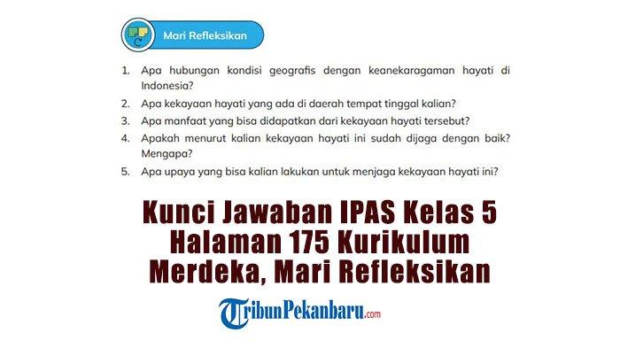 Kunci Jawaban Halaman 175 IPAS Kelas 5 SD/MI Kurikulum Merdeka, Mari Refleksikan