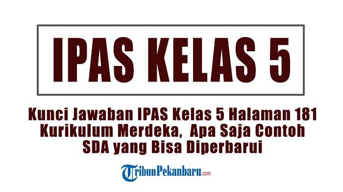 Kunci Jawaban Halaman 181 IPAS Kelas 5 Kurikulum Merdeka, Apa Saja Contoh SDA yang Bisa Diperbarui